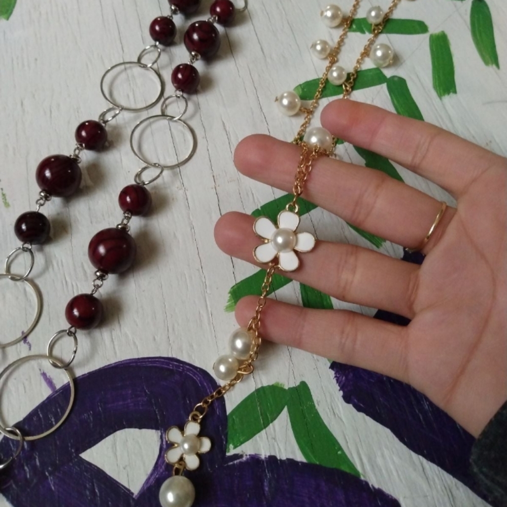 2 Long Necklaces NWOT